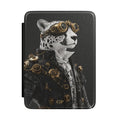 Personalized Leopard Kindle case front cover design with custom initials