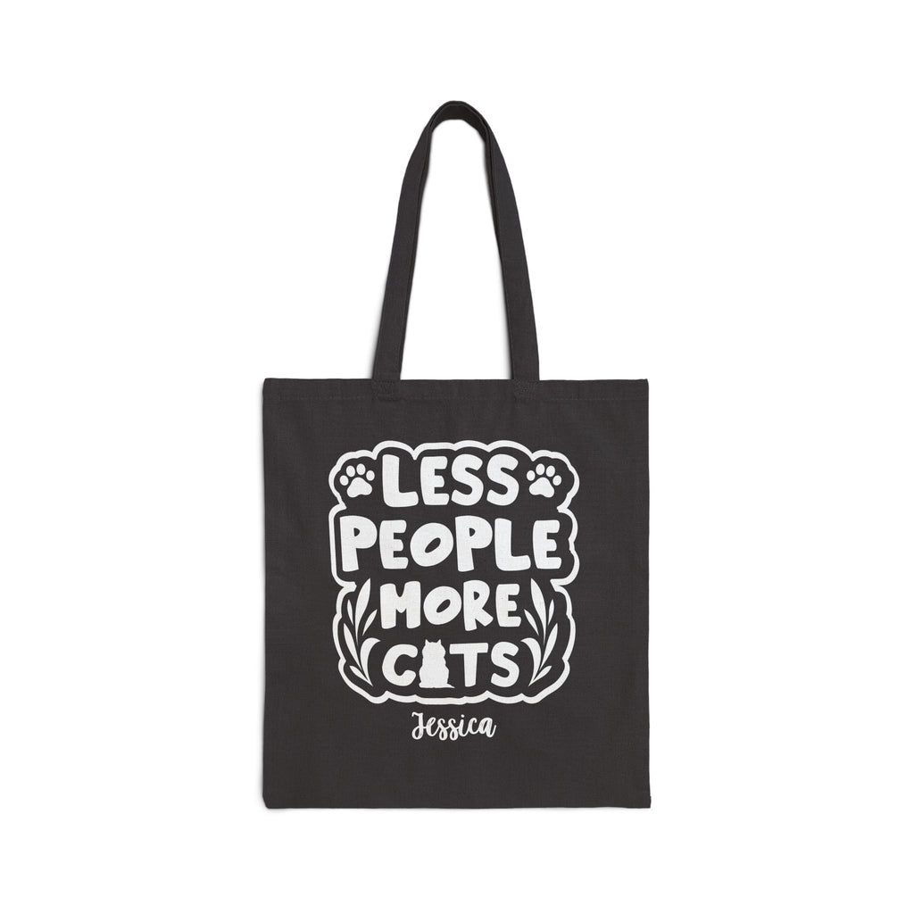 Personalized leopard print stationery canvas tote bag with custom name