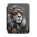 Personalized Lion Kindle case front cover design with custom initials