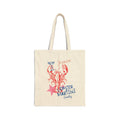 Personalized lobster canvas tote bag with custom name, lobster martini society design