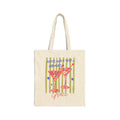 Personalized martini cocktail canvas tote bag with custom name, cheers with a twist design