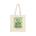 Personalized mojito canvas tote bag with custom name, mint to be design