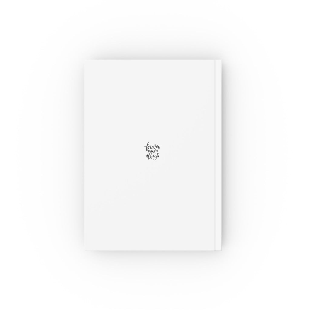 Personalized Mr and Mrs journal gift – white hardcover with photo and name as wedding present