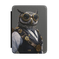 Personalized Owl Kindle case front cover design with custom initials