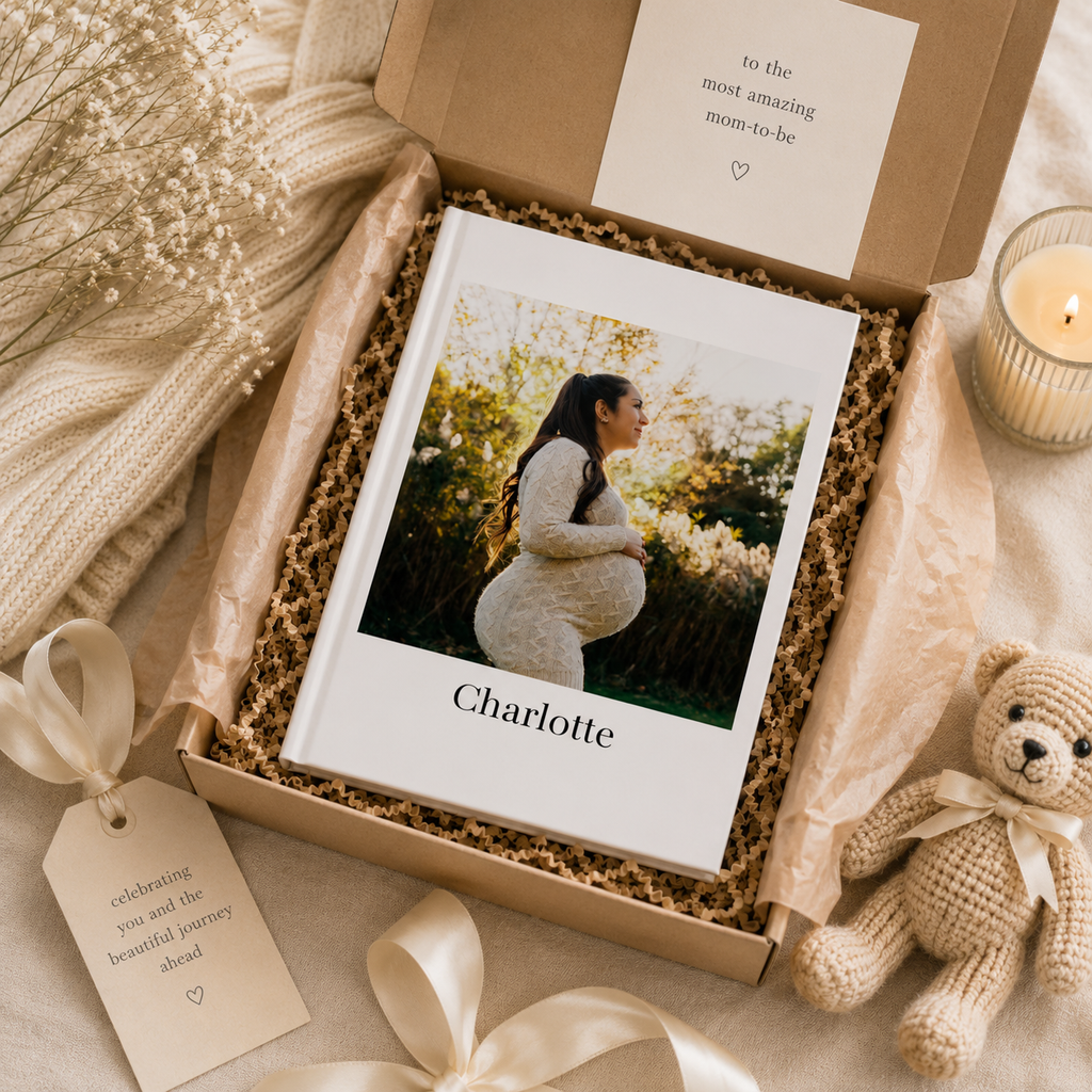 Personalized classic maternity journal lifestyle – pregnancy notebook as baby shower gift