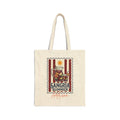 Personalized sangria summer canvas tote bag with custom name, sangria pitcher and fruit design