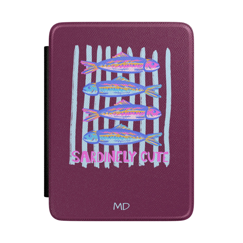 Personalized sardine kindle case with Sardinely Cute design, main product shot