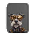 Personalized Schnauzer Kindle case front cover design with custom initials