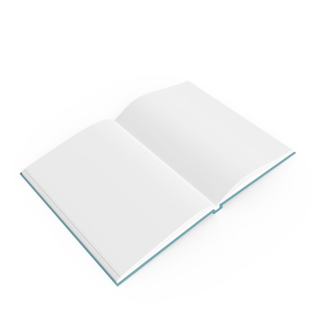 Snack Queen journal size reference – 5.2 x 7.4 inch teal compact hardcover notebook