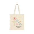 Personalized beach canvas tote bag with custom name, the sea is calling illustration design