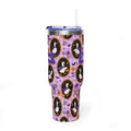 Personalized 40oz tumbler with witchy goose Halloween design, custom name