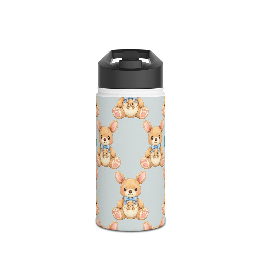 Personalized baby zebra water bottle held in hand