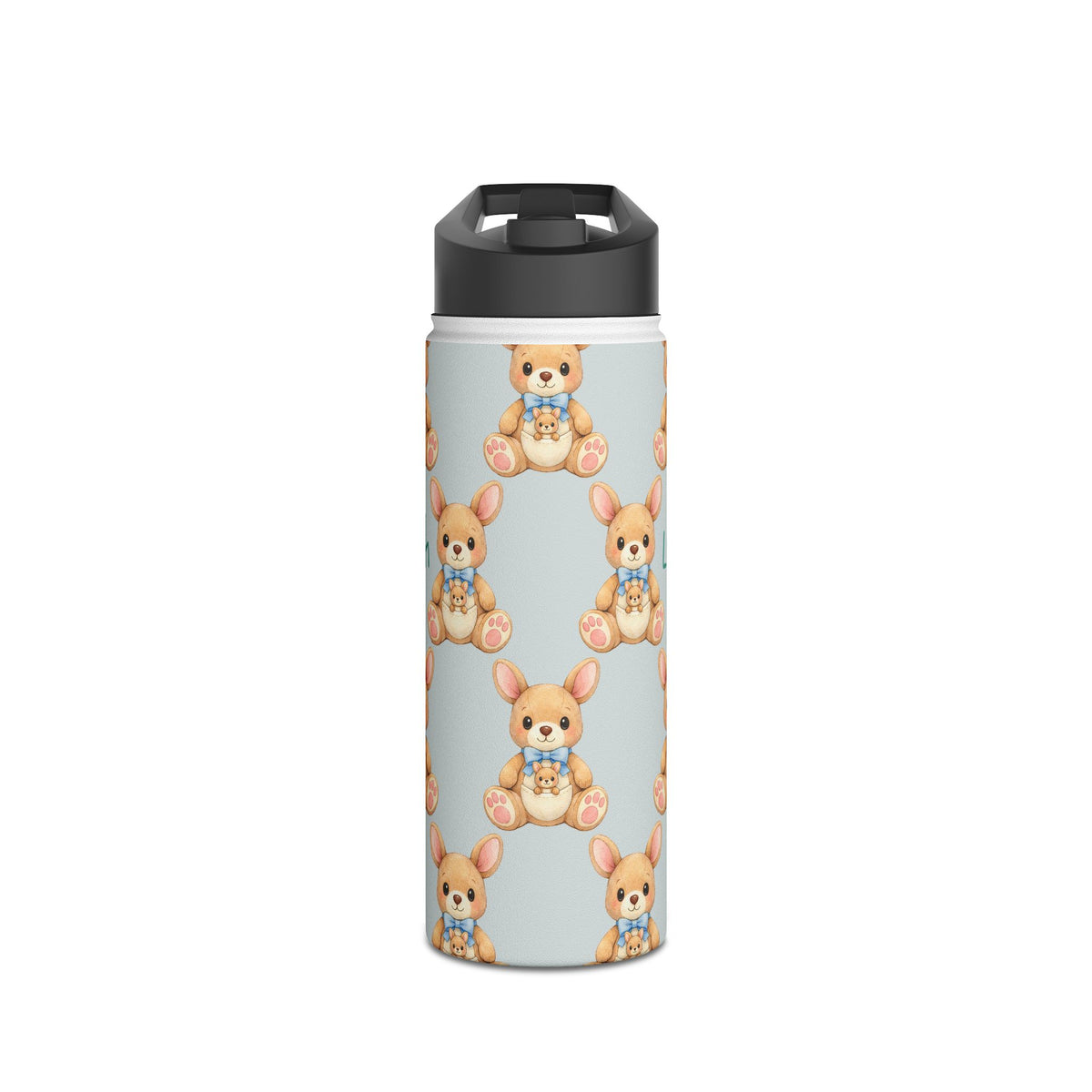 Personalized baby zebra water bottle size comparison