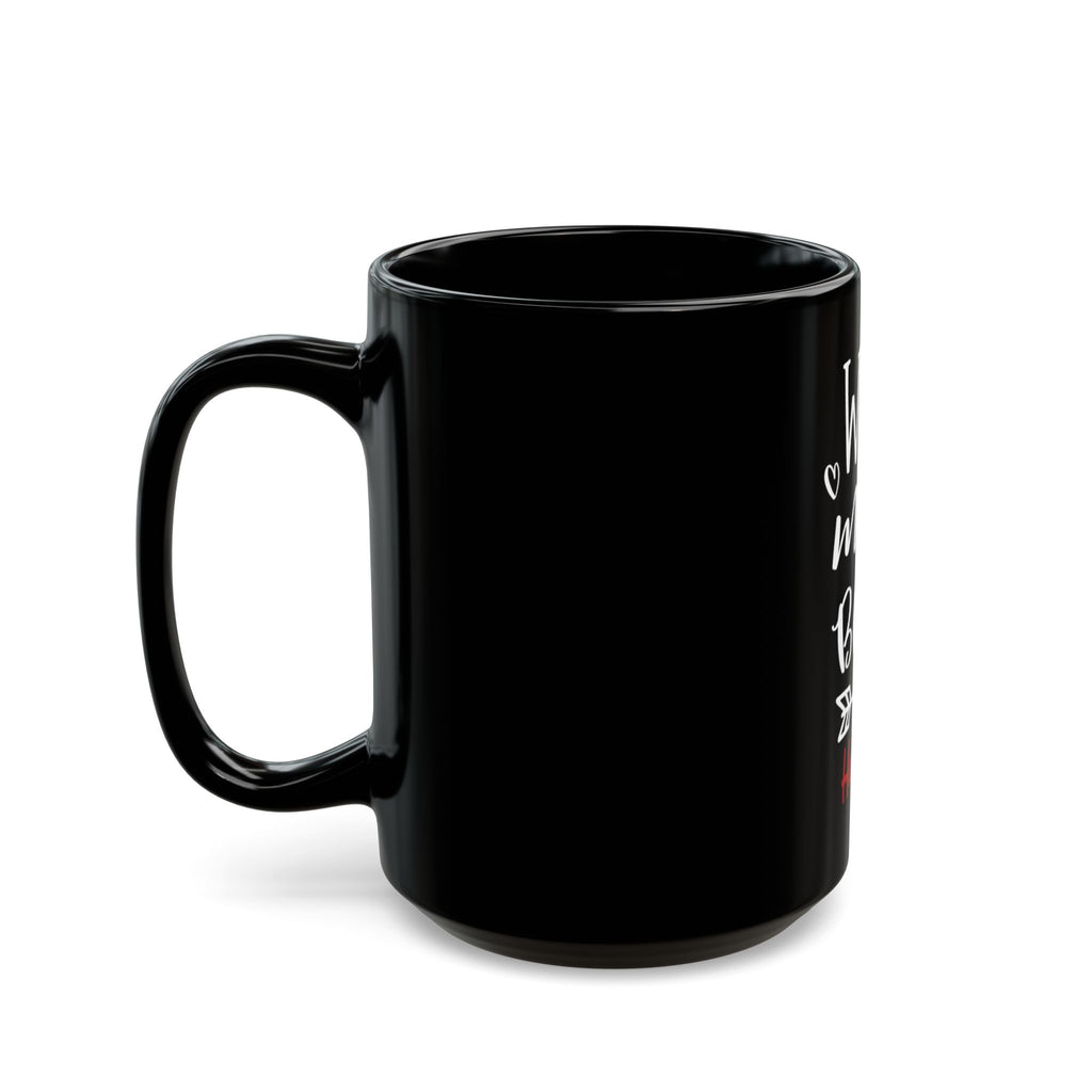 Personalized Wife Mom Boss mug with handle visible - durable ceramic print dishwasher safe