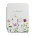 Personalized wildflower kindle case with butterfly garden design, main product shot