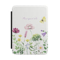 Personalized wildflower kindle case with meadow butterfly design, main product shot
