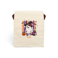 Personalized Halloween witch ghost canvas lunch bag with custom name