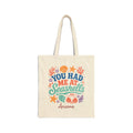 Personalized seashell canvas tote bag with custom name, you had me at seashells design